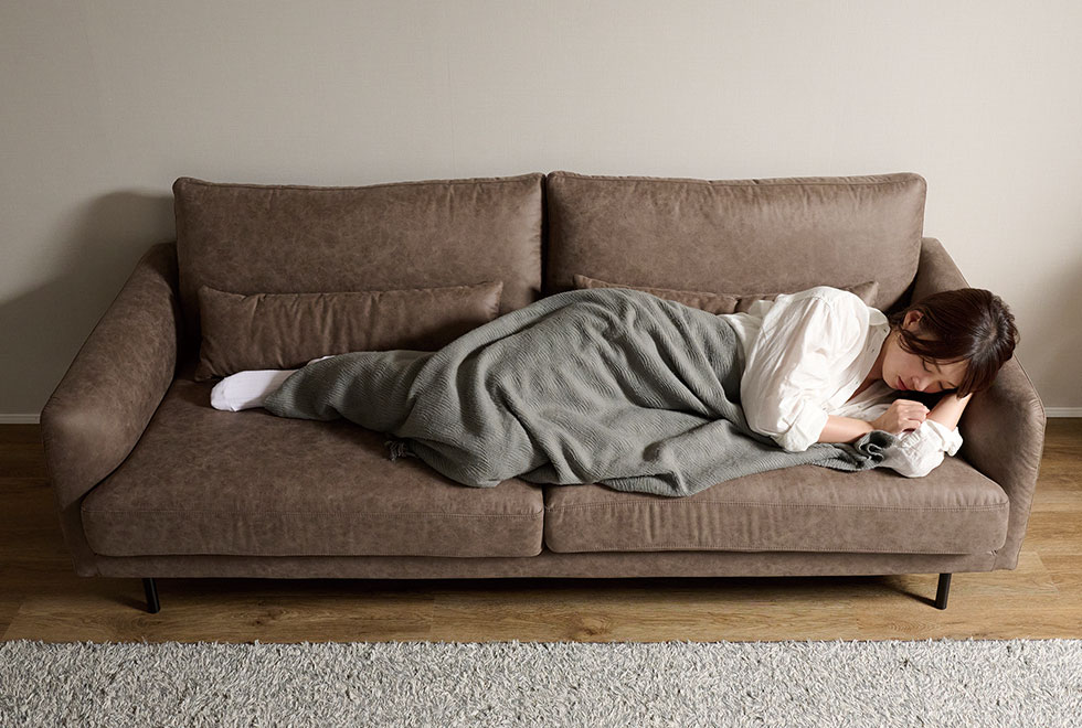 CYシリーズ ソファカラーバリエーション：グレー / 3Pソファ（幅201cm）