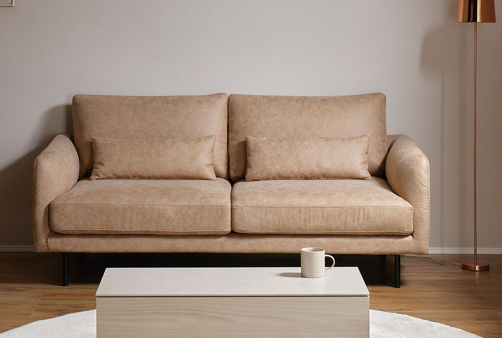 CYシリーズ ソファカラーバリエーション：ベージュ / 2Pソファ（幅171cm）