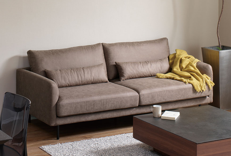 CYシリーズ ソファカラーバリエーション：グレー / 3Pソファ（幅201cm）