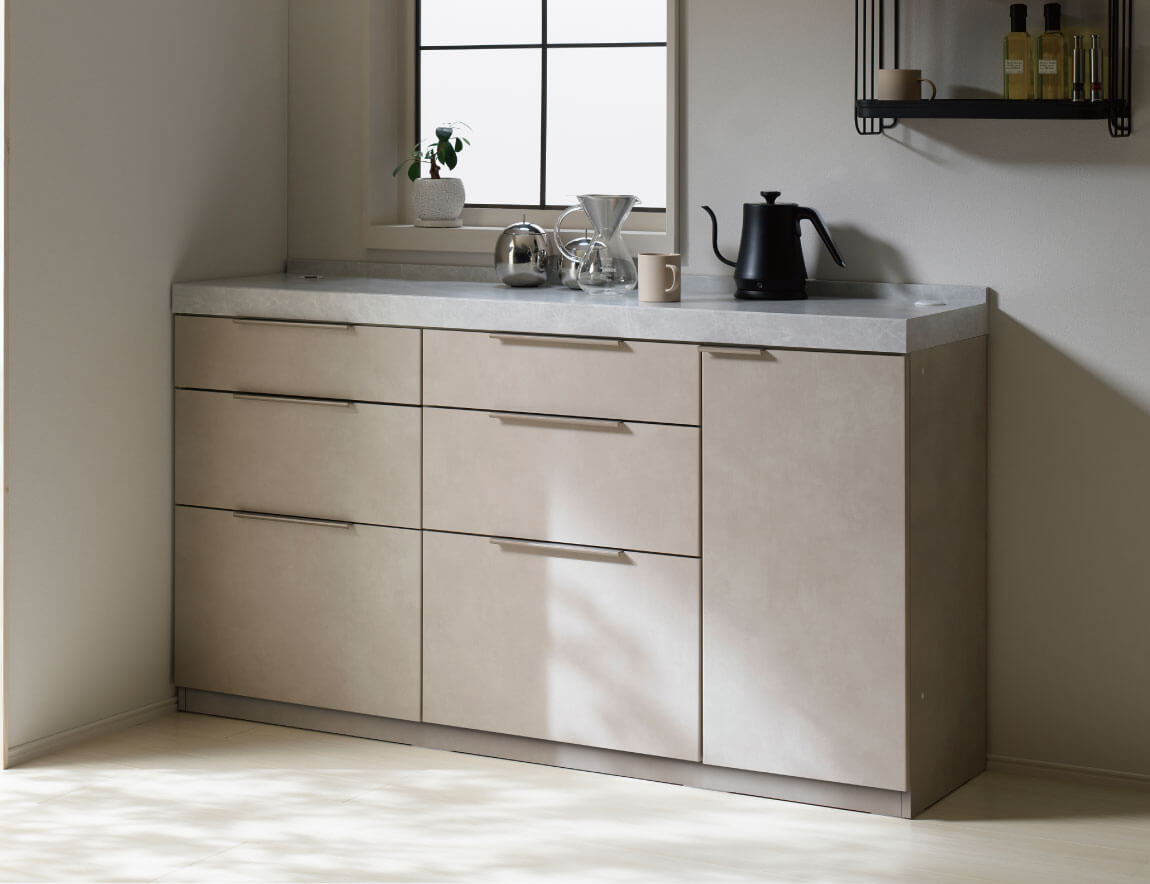 LC キッチンカウンター 下台キャビネット 160cm幅（天板別売）