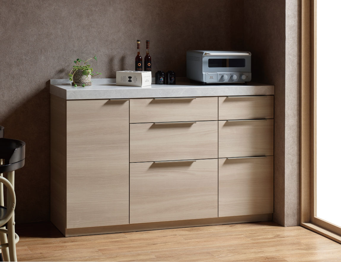 LC キッチンカウンター 下台キャビネット 140cm幅（天板別売）