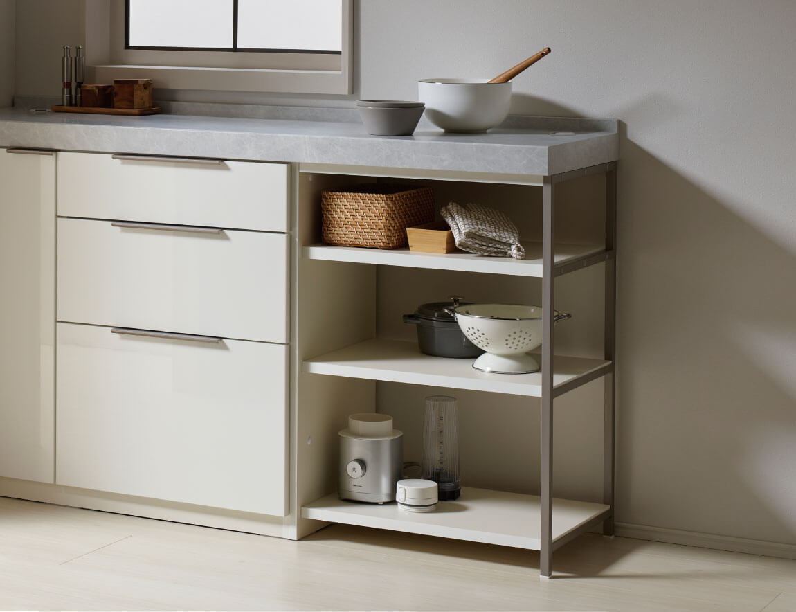 LC キッチンカウンター サイドラック （サイド専用アイテム／天板別売）