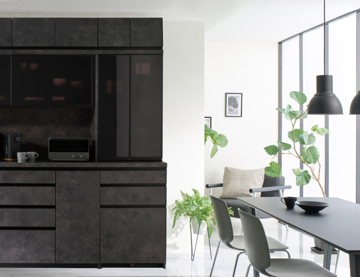 EC キッチンキャビネット幅60cm ガラス扉タイプ