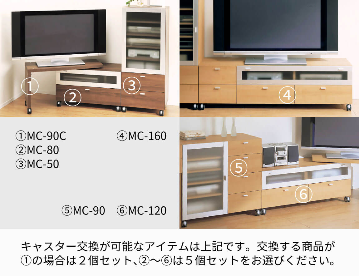MCシリーズ用キャスター