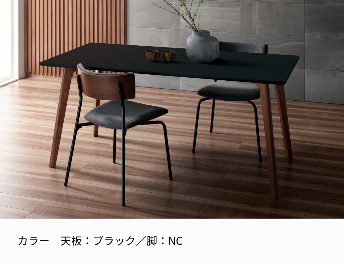 FX ダイニングテーブル スクエア天板【無垢脚/4本脚】
