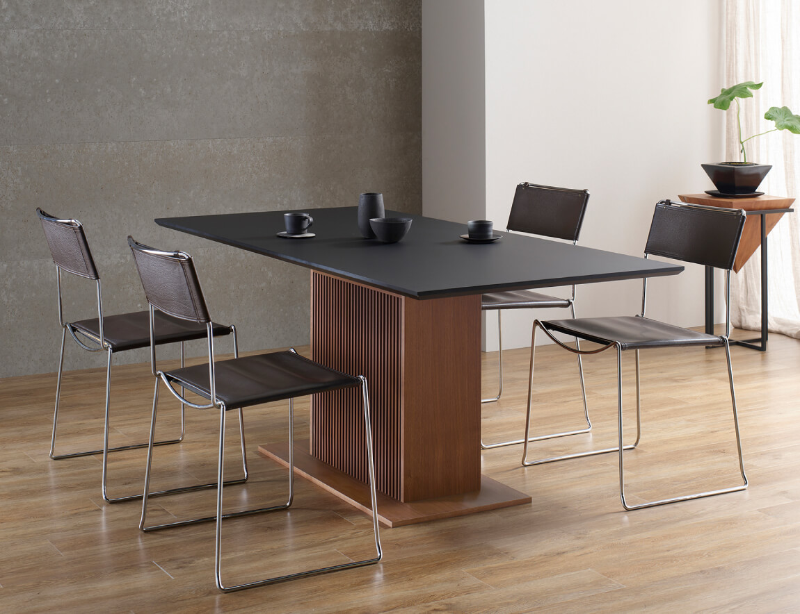 FX ダイニングテーブル スクエア天板【リブ脚】