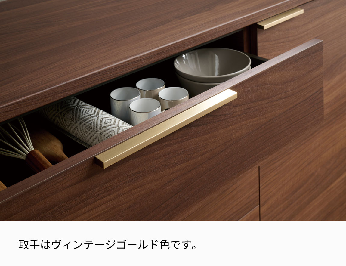 NW 食器棚 開き扉＆下台引出タイプ